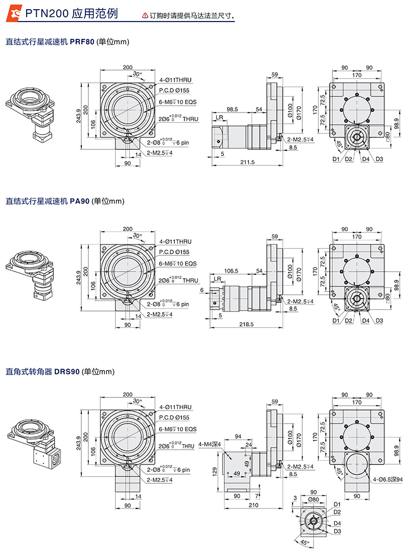 中空轉(zhuǎn)臺PTN200系列應用范例